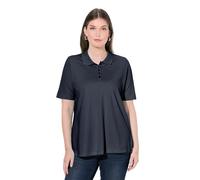 Ulla Popken Polo, Tapeta de Botones más Larga, Cuello de Polo, Medias Mangas Marina 46+ 846106130-46+