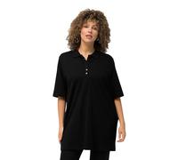 Ulla Popken PoloPiquee Shirt Polo, Negro (Schwarz 10), 64-66 para Mujer