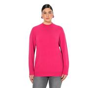 Ulla Popken Pullover, Stehkragen, Langarm, Rippbündchen Suéter pulóver, Rojo y Rosa, 52-54 para Mujer