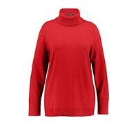 Ulla Popken Rollkragenpullover Camiseta Cuello Alto, Rojo, 56-58 para Mujer