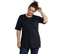 Ulla Popken Rundhals, Camiseta para Mujer, Azul (Blau 71), 48
