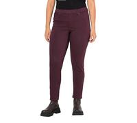 Ulla Popken Schlupfjeans Sienna, Schmales Bein, Elastikbund Pantalón, marrón, 36W x 32L Mujeres