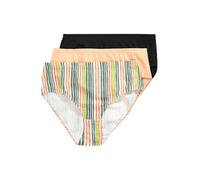 Ulla Popken Serie 3, Midi-Briefs, Striped Symphony 829420 Ropa Interior, Coral Claro, 50-52 Mujeres