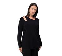 Ulla Popken Shirt mit Cut-out Camiseta, Azul, 48-50 Mujeres