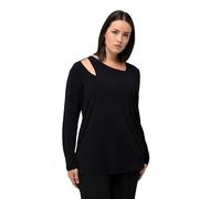 Ulla Popken Shirt mit Cut-out Camiseta, Azul, 50-52 Mujeres