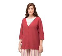 Ulla Popken Short Feminin Cardigan with Button Panel Suéter, Coral, 48-50 para Mujer