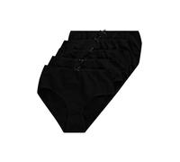 Ulla Popken Slip, 5er Pack Basic Ropa Interior, Negro (Schwarz 10), 48-50 para Mujer