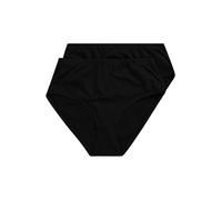 Ulla Popken Slips, 2er-Pack, Uni, Biobaumwolle Cierre, Negro, 60-60 para Mujer