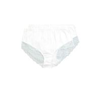 Ulla Popken Slips Midi, Pack de 2, Pieza de Encaje Lateral Blanco Nieve 58+ 830094200-58+