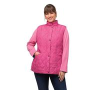 Ulla Popken Steppweste, Slim, Stehkragen, Ärmellos Chaleco, Rosa Claro, 46-48 para Mujer