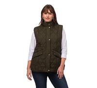 Ulla Popken Steppweste, Wasserabweisend, Fasanen-futter, Ärmellos Chaqueta, Dunkles Oliv, 54-56 para Mujer