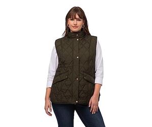 Ulla Popken Steppweste, Wasserabweisend, Fasanen-futter, Ärmellos Chaqueta, Dunkles Oliv, 54-56 para Mujer