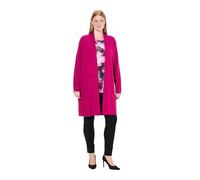 Ulla Popken Strickjacke, Lange, Offene Form, Weicher Feinstrick Suter crdigan, Magenta, 46-48 para Mujer