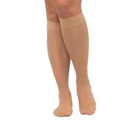 Ulla Popken Stützkniestrumpf, Liguero Mujer, 70 DEN, Transparente (Teint 26), Talla única (Talla del fabricante: 1+)
