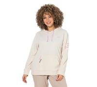 Ulla Popken Sudadera con Capucha, Bolsillo Tipo Canguro, Capucha, Mangas largas Vainilla 62+ 852871150-62+