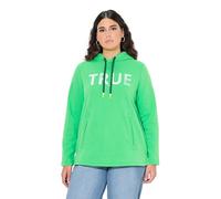 Ulla Popken Sudadera con Capucha para Mujer, con Capucha, cordón, Bolsillos, Manga Larga, Verde Menta, 54-56