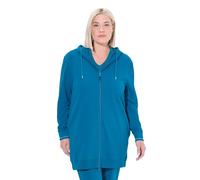 Ulla Popken Sudadera Larga para Mujer, Azul Ahumado., 50-52