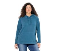 Ulla Popken Sudadera para Mujer con cordón Decorado, petróleo, 54-56