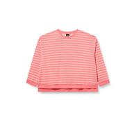 Ulla Popken Sudadera para Mujer, Tallas Grandes, Tallas Grandes, Talla Grande, Cuello Redondo, Manga Larga, Espalda más Larga