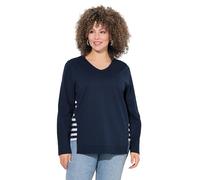 gs1 data protected company 4069787000005 Sweatshirt mit Streifeneinsatz Sudadera, Marine, 48-50 para Mujer