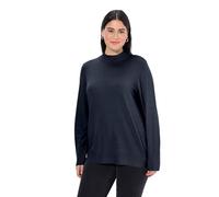 Ulla Popken Pullover, Stehkragen, Langarm, Rippbündchen Suéter pulóver, Marine, 60-62 para Mujer