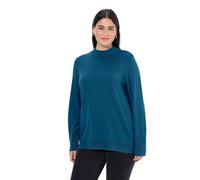 Ulla Popken Suéter, Cuello alzado, Manga Larga, puños de canalé Verde Azulado 42+ 822010768-42+