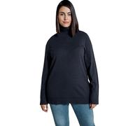 Ulla Popken Rollkragenpullover Camiseta Cuello Alto, Marine, 52-54 para Mujer