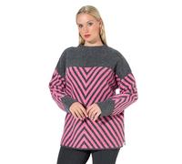 Ulla Popken Suéter, Estampado gráfico, Cuello alzado, Manga Larga Flamenco 46+ 832740805-46+