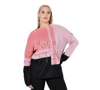 Ulla Popken Suéter, rótulo Brillante, Cuello alzado, Manga Larga Negro 54+ 845835130-54+