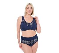 Ulla Popken Sujetador de Alivio, sin Aros, algodón, Copa C-F Azul Noche 115F 838570139-115F