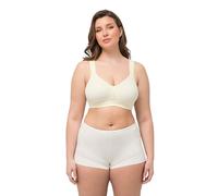 Ulla Popken Sujetador de Bienestar, Microfibra, sin Aros, Copa C-E 812319, Crema, 115D Mujeres