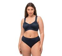 Ulla Popken Sujetador de Microfibra, Paquete de 2 Copas C-d, Azul Oscuro, 115D para Mujer