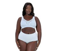 Ulla Popken Sujetador Reductor Kelly, Encaje, sin Aros Azul 105E 800619700-105E