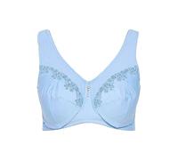 Ulla Popken Sujetador Reductor, sin Aros, con Colgante de Strass, Copa C-G Azul Luminoso 120D 658495720-120D