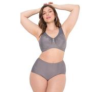 Ulla Popken Sujetador Reductor, sin Aros, con Colgante de Strass, Copa C-G Gris concreto 130D 658495191-130D