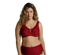Ulla Popken Sujetador Reductor, sin Aros, con Colgante de Strass Rojo Oscuro 105C 658495540-105C