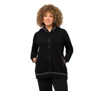 Ulla Popken Sweatjacke mit Kapuze, Reflektor und Einsatz, Sudadera,