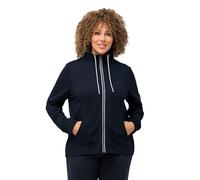Ulla Popken Sweatjacke, Stehkragen, Kängurutaschen, Sudadera,