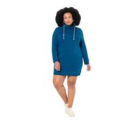 Ulla Popken Sweatkleid, Stehkragen, Langarm, Taschen Vestido, Azul Verdoso, 56-58 Mujeres