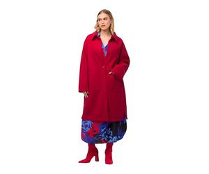 Ulla Popken Sweatmantel Sudadera, Rosso, 48-50 para Mujer