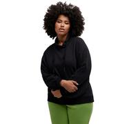 Ulla Popken Sweatshirt Suéter pulóver, Schwarz, 54-56 para Mujer