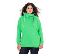 Ulla Popken Sweatshirt, Weiter Stehkragen, Taschen, Raglan-Langarm Sudadera, Verde Menta, 62-64 para Mujer