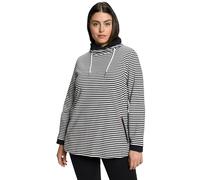 Ulla Popken Sweatshirts Sudadera, Negro, 60-62 para Mujer