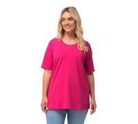Ulla Popken T-shirt, A-linie, Rundhalsausschnitt, Halbarm camisetas,Mujer,Fucsia Rosa,52