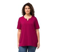 Ulla Popken T-Shirt, A-Linie, Tunika-Ausschnitt, Halbarm, Camiseta Mujer, Wild Flower, 58/60