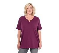 Ulla Popken T-Shirt, A-Linie, Tunika-Ausschnitt, Halbarm Túnica, Bahía Oscura, 48-50 para Mujer