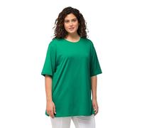 Ulla Popken T-Shirt, Rundhalsausschnitt, Relaxed, Halbarm Camiseta básica de Cuello Redondo, Verde Esmeralda, 50-52 Mujeres
