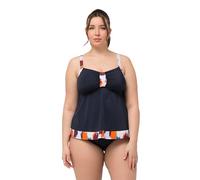 Ulla Popken Tankini Aria Manchas 826485 Traje de baño de una Sola Pieza, Negro, 62 Mujeres