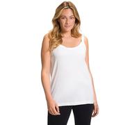Ulla Popken Top de Espagueti Camisetas, Blanco Nieve, 52-54 para Mujer