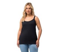 Ulla Popken Top de Espaguetis Camiseta de Tirantes Anchos, Medio Gris Melange, 56-58 para Mujer